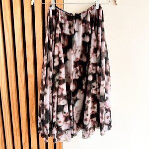 Rachel Zoe Floral Flowy Midi Maxi Skirt A Line (XS)